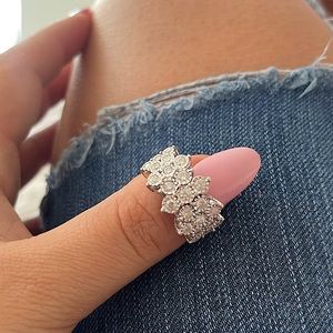 Size 7 Diamond ring 925 silver